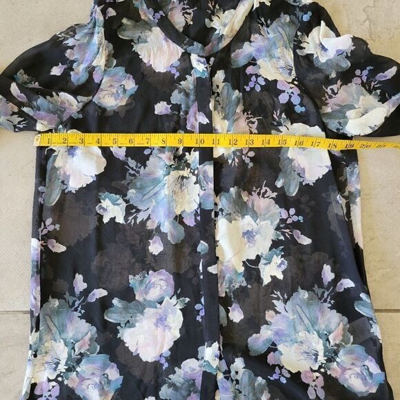 Joie floral  blouse silk 100% size M‎ - Picture 7 of 8